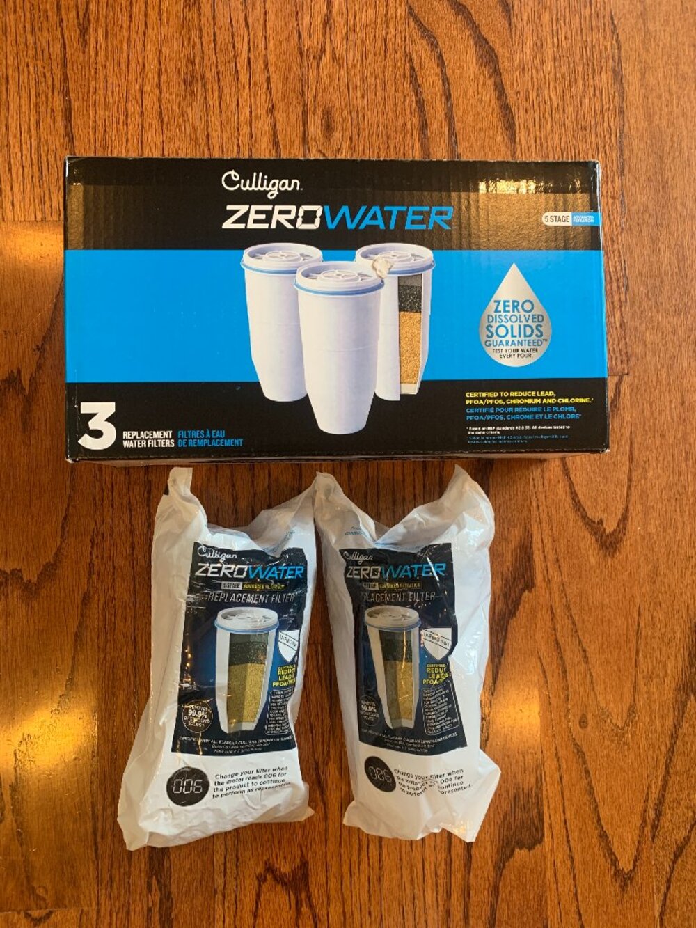 BNIB Culligan ZeroWater 5 Replacement Filters (3 pack + 2 single filters)